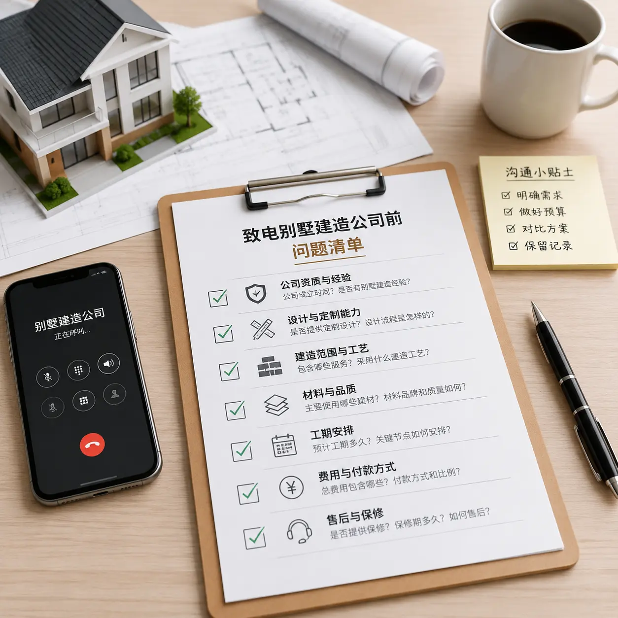 在黔西南拨打别墅建造公司电话前的准备工作